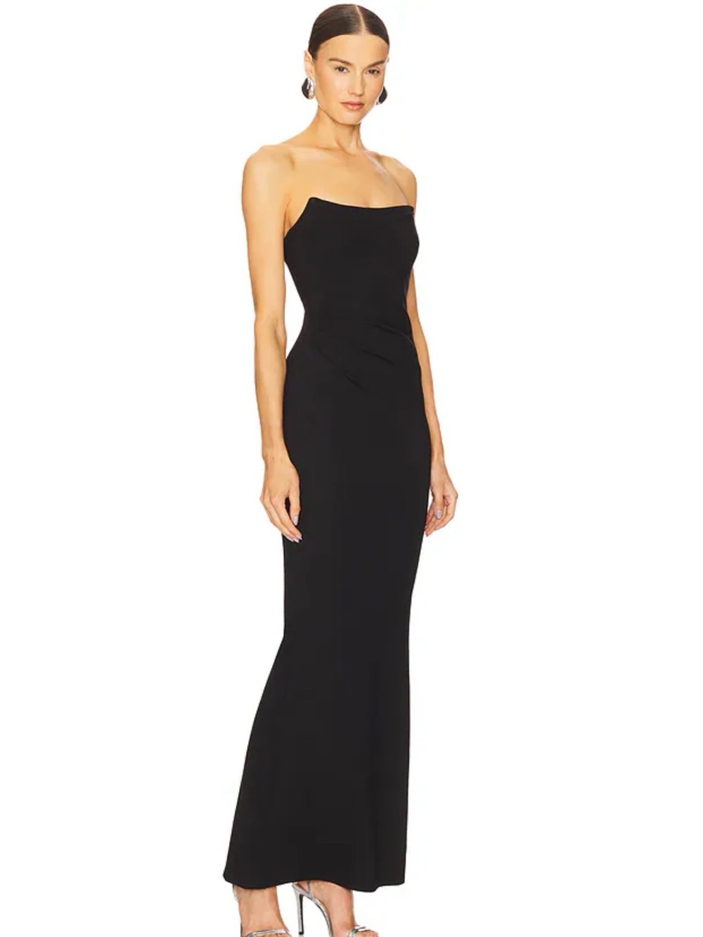 Michael Costello x REVOLVE Strapless Black Maxi Dress Mermaid XS Formal